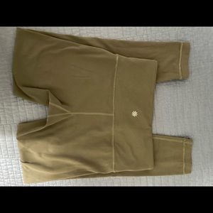 Athleta Elation 7/8 tight. Dark olive green. Size XS powervita fabric, 24 inseam